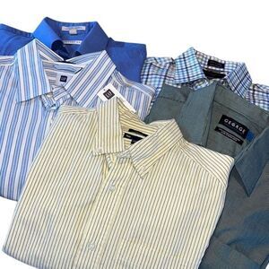 GAP George Geoffrey Beene Black Brown Men’s Bundle Long Sleeve Button Down Shirt